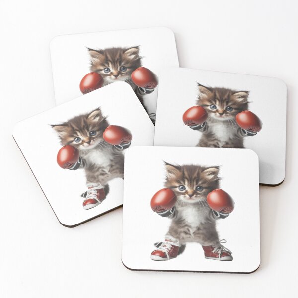 Item preview, Boxing Kitten - Funny and Cute Animal Design designed and sold by joyfulcow.