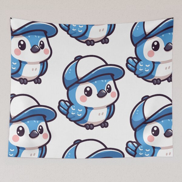 Item preview, Stylish Blue Jay with Hat designed and sold by ArtfulWeave.