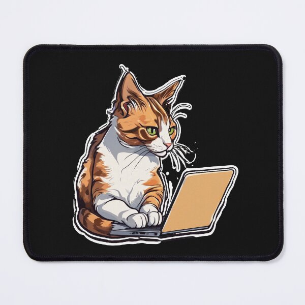 Item preview, CALICO CAT ON LAPTOP designed and sold by Catfighter.