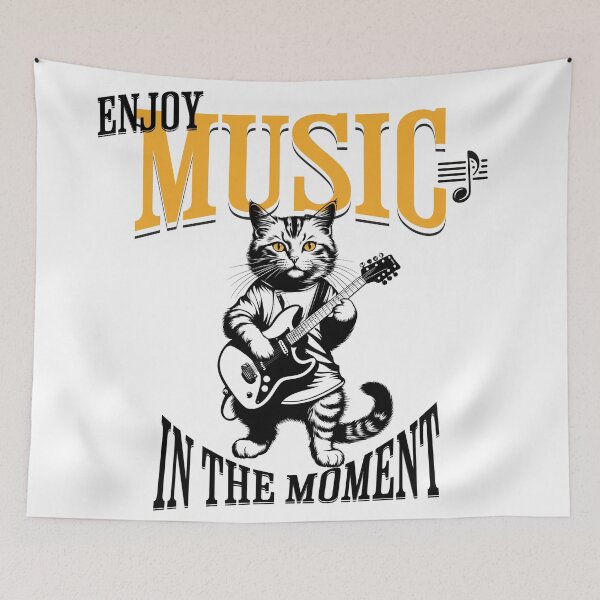 Item preview, Vintage Feline Style: Cats with Guitar in Digital Art designed and sold by Artedig.