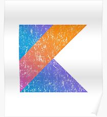 Kotlin Programming Language Retro Style Poster