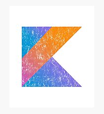 Kotlin Programming Language Retro Style Photographic Print