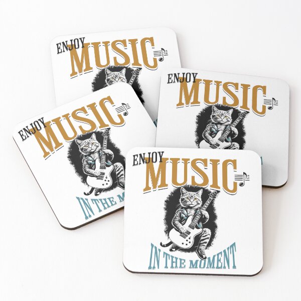 Item preview, Melodic Cats in Digital: Retro Art with Guitar designed and sold by Artedig.