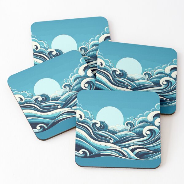 Item preview, Oceanic Serenity: Waves in Blue designed and sold by Stéphane MEYER.