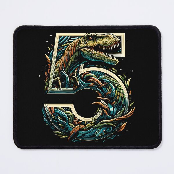 Item preview, 5 years T-Rex 5th birthday gift designed and sold by Pineapple-Tree.