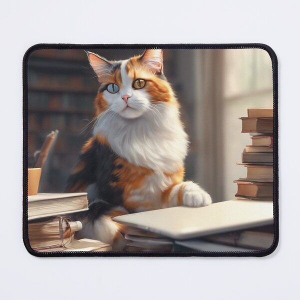 Item preview, LIBRARY CALICO CAT designed and sold by Catfighter.
