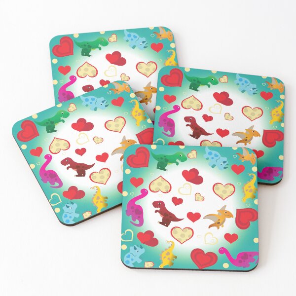 Item preview, Valentines day dinosaur pattern designed and sold by smalladventures.