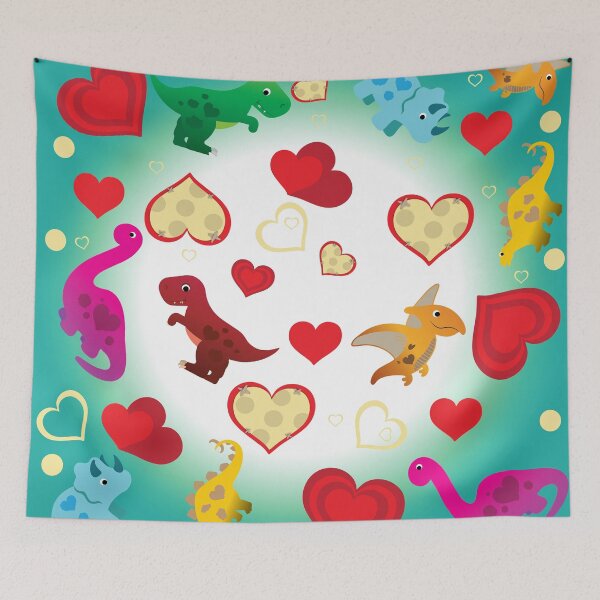 Item preview, Valentines day dinosaur pattern designed and sold by smalladventures.