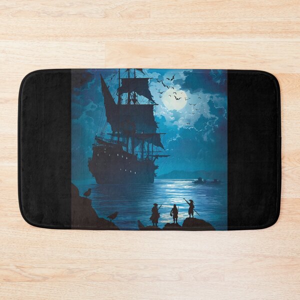 Item preview, Silhouette of a Pirate Ship designed and sold by Newbie Art.