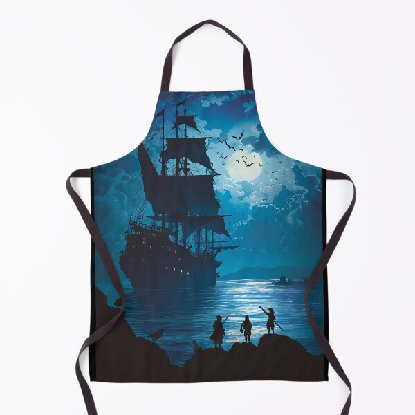 Item preview, Silhouette of a Pirate Ship designed and sold by Newbie Art.