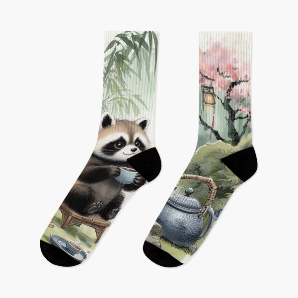 Item preview, Tanuki friend in a charming tea garden designed and sold by joejiing.
