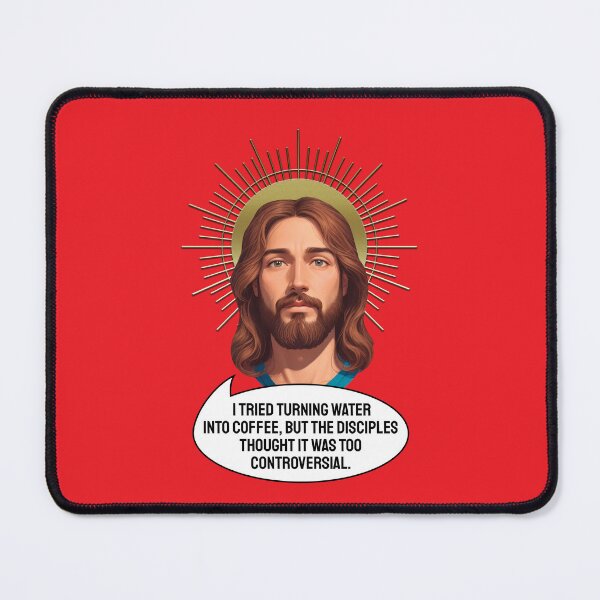 Item preview, Jesus head with speech bubble designed and sold by HarridanCreates.