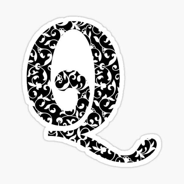 Item preview, Letter Q Initial Ornament Pattern Monogram Design designed and sold by Ann Johanna Secoya.