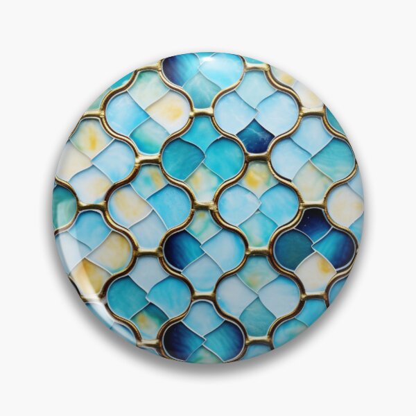 Item preview, Cool Jade & Icy Blue Decorative Moroccan Tile Pattern designed and sold by GrinGalore.