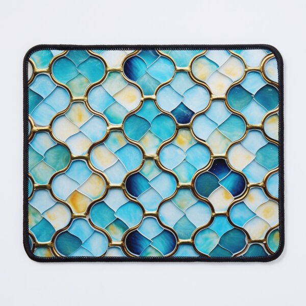 Item preview, Cool Jade & Icy Blue Decorative Moroccan Tile Pattern designed and sold by GrinGalore.