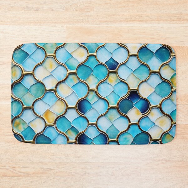 Item preview, Cool Jade & Icy Blue Decorative Moroccan Tile Pattern designed and sold by GrinGalore.