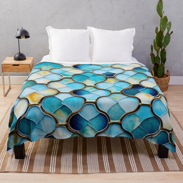 Item preview, Cool Jade & Icy Blue Decorative Moroccan Tile Pattern designed and sold by GrinGalore.