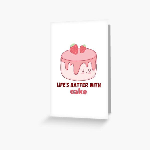 Golden Birthday Cake Graphic Mini Card – Lagom Design