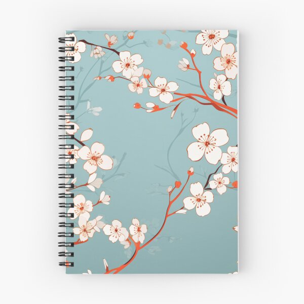 Item preview, White Orange Oriental Cherry Blossoms on Turquoise and Chinese Wedding Double Happiness | Japanese Sakura designed and sold by GrinGalore.