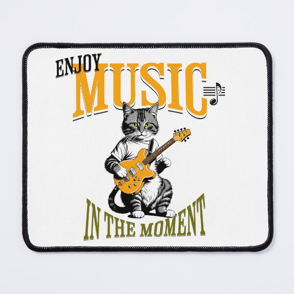 Item preview, Feline Symphony: Retro Digital Art with Cats and Guitars designed and sold by Artedig.