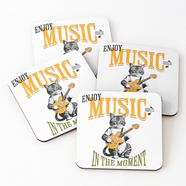 Item preview, Feline Symphony: Retro Digital Art with Cats and Guitars designed and sold by Artedig.