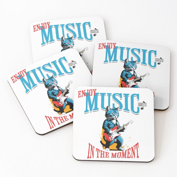 Item preview, Retro Feline Art: Cats with Guitar in Exclusive Digital designed and sold by Artedig.