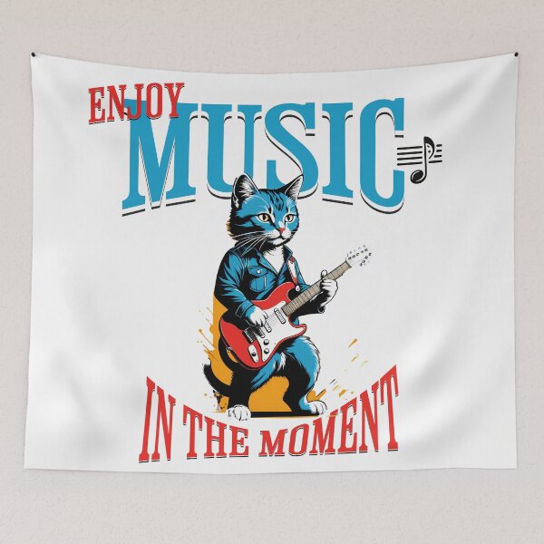 Item preview, Retro Feline Art: Cats with Guitar in Exclusive Digital designed and sold by Artedig.