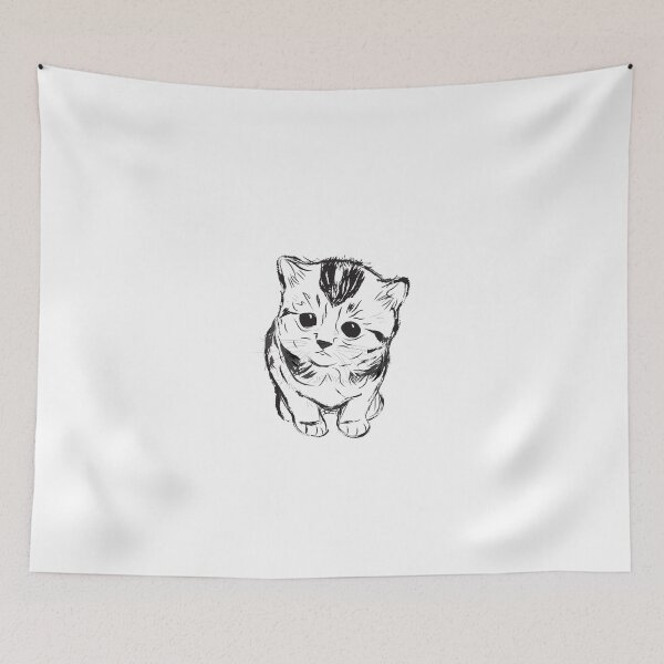 Item preview, cute kitten simple art designed and sold by dobbyf.