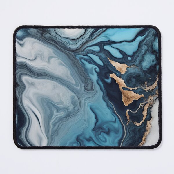 Item preview, Blue & Gold Marble // designed and sold by Art by Maria Milenova.