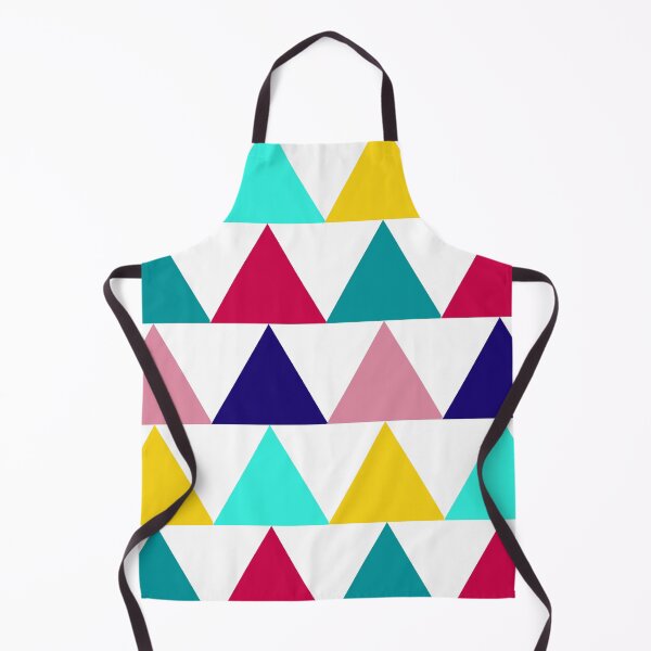 Aperçu de l'œuvre Triangles blancs et rétro (rouge, vert, bleu foncé, rose foncé, turquoise, jaune moutarde) créée et vendue par Coral-Cases.