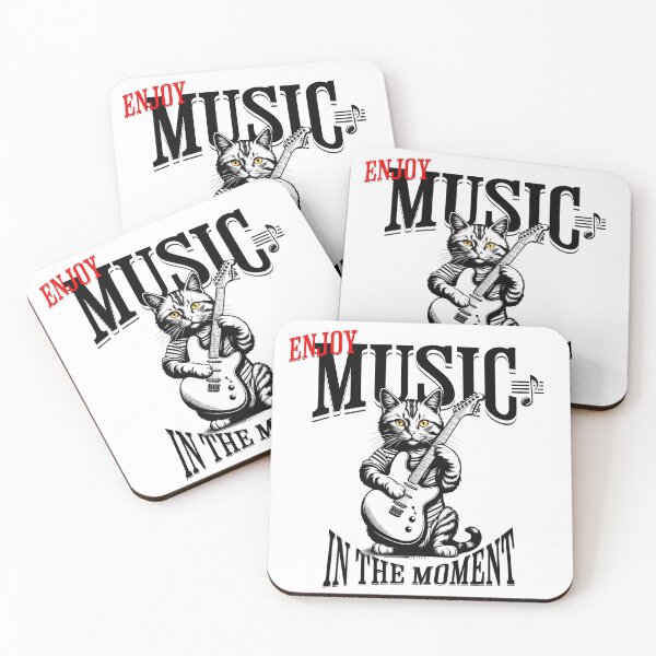 Item preview, Vintage Feline Notes: Cats and Guitars in Digital Art designed and sold by Artedig.