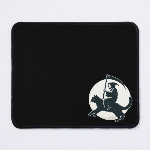 Item preview, Grim Reaper Riding on Black Cat designed and sold by TomFrontierArt.