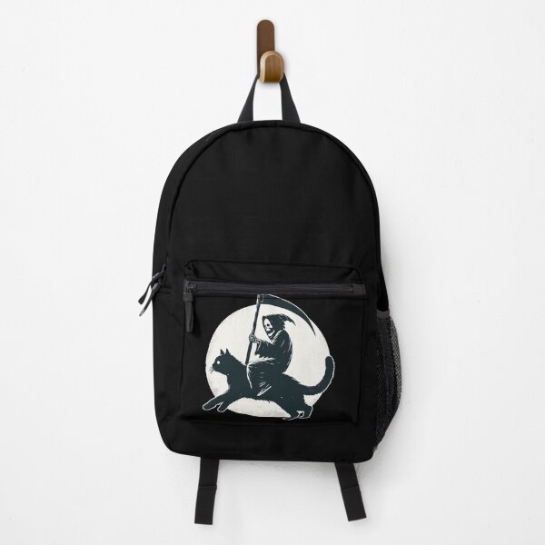 Item preview, Grim Reaper Riding on Black Cat designed and sold by TomFrontierArt.