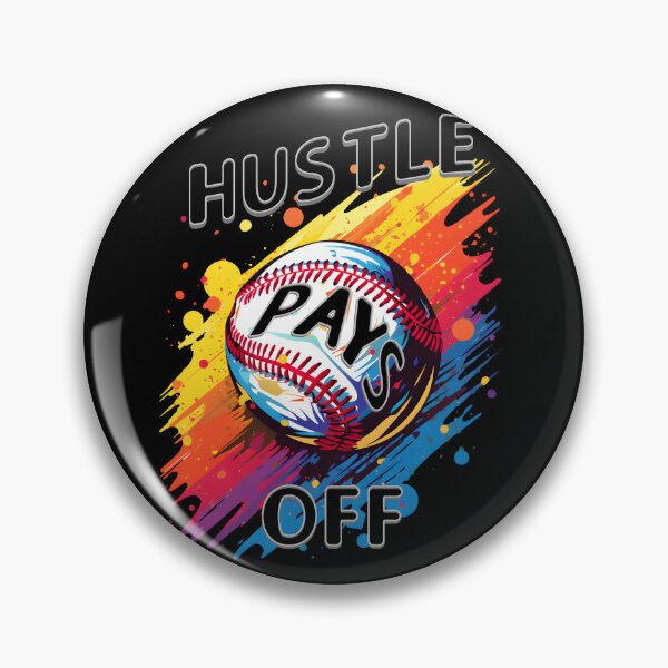 Item preview, "Color Splash Baseball - Hustle Pays Off Design" designed and sold by ChromaticBlend.