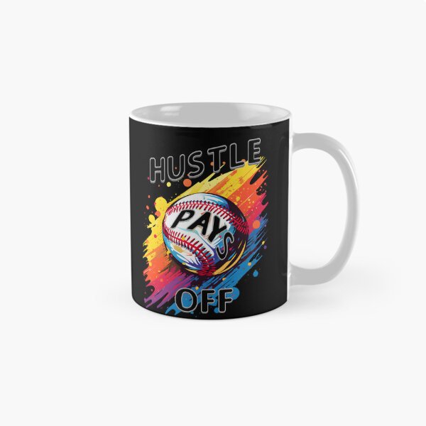 Item preview, "Color Splash Baseball - Hustle Pays Off Design" designed and sold by ChromaticBlend.