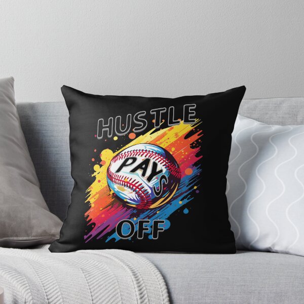 Item preview, "Color Splash Baseball - Hustle Pays Off Design" designed and sold by ChromaticBlend.