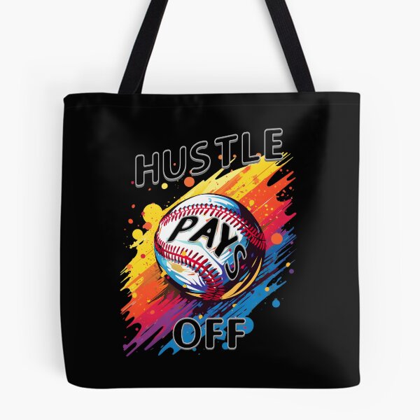 Item preview, "Color Splash Baseball - Hustle Pays Off Design" designed and sold by ChromaticBlend.