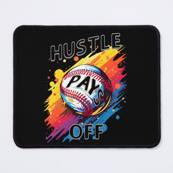 Item preview, "Color Splash Baseball - Hustle Pays Off Design" designed and sold by ChromaticBlend.