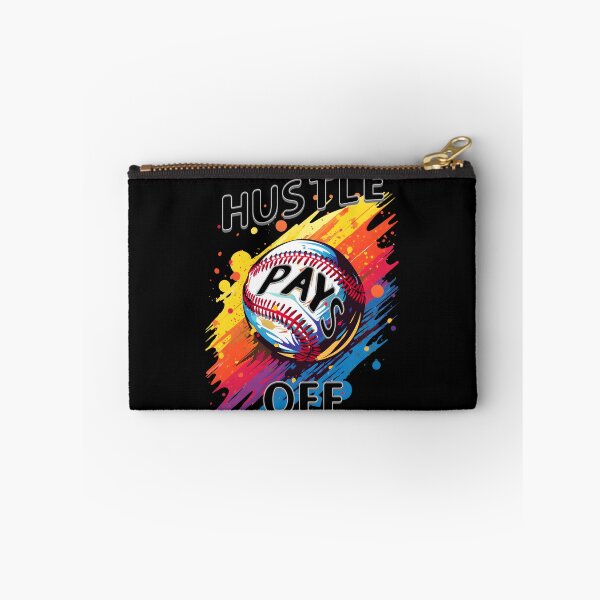 Item preview, "Color Splash Baseball - Hustle Pays Off Design" designed and sold by ChromaticBlend.