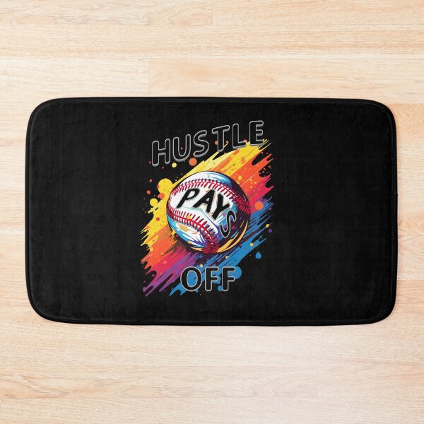 Item preview, "Color Splash Baseball - Hustle Pays Off Design" designed and sold by ChromaticBlend.