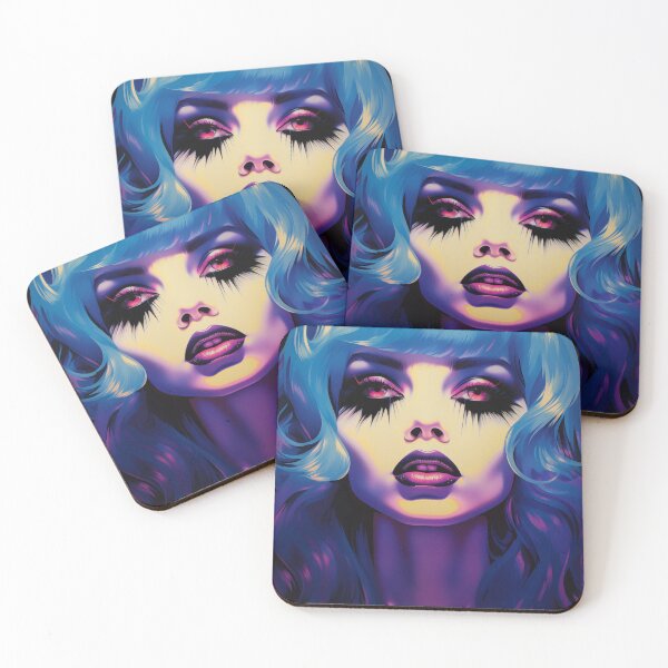 Item preview, Abstract Blue Hair Lady designed and sold by CoolMantras.