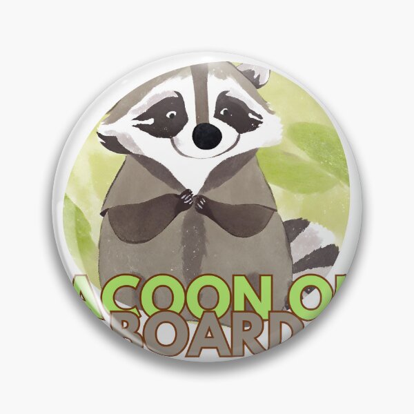 Item preview, racoon on board designed and sold by warningstickers.