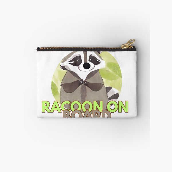 Item preview, racoon on board designed and sold by warningstickers.