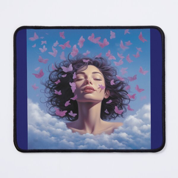 Item preview, Girl With Butterflies Swinging In The Clouds designed and sold by CoolMantras.