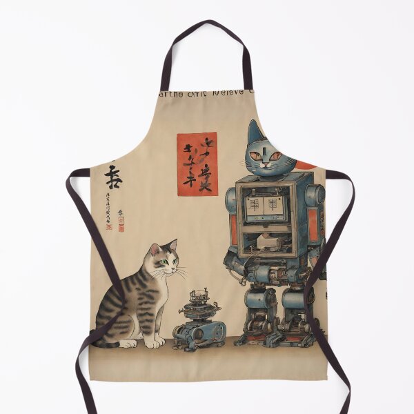 Item preview, Cat + Robot (mesmerized) designed and sold by BoxcarDesigns.