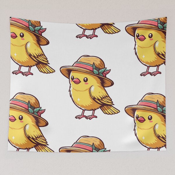 Item preview, Canary with Hat designed and sold by ArtfulWeave.