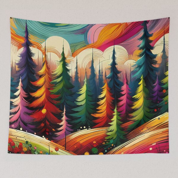 Aperçu de l'œuvre couleurs de la forêt de pins créée et vendue par gkhanco.