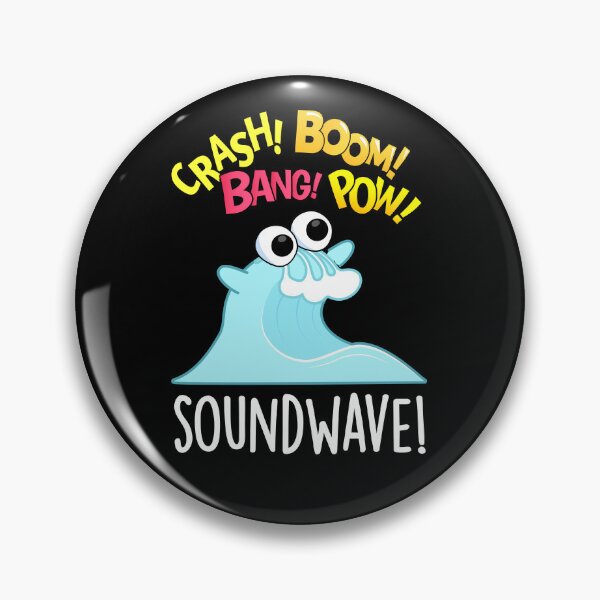 Item preview, Sound Wave Funny Ocean Pun (Dark BG) designed and sold by punnybone.
