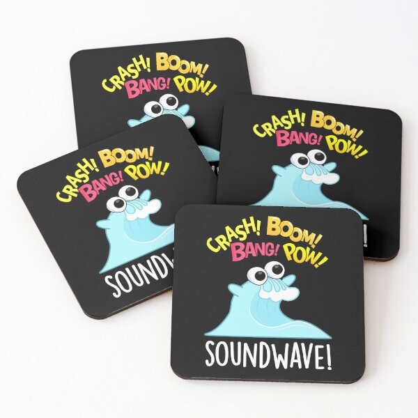 Item preview, Sound Wave Funny Ocean Pun (Dark BG) designed and sold by punnybone.