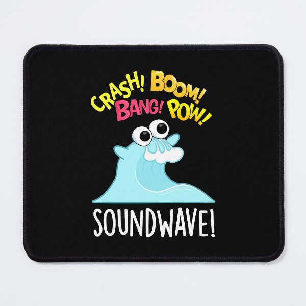 Item preview, Sound Wave Funny Ocean Pun (Dark BG) designed and sold by punnybone.